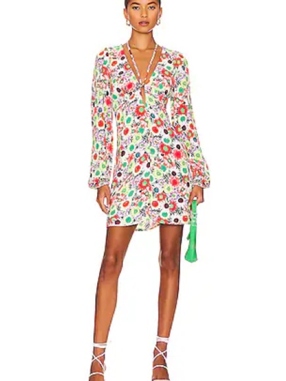 AFRM Caprice Mini Dress in Summer Daisy Bouquet (MSRP $128)